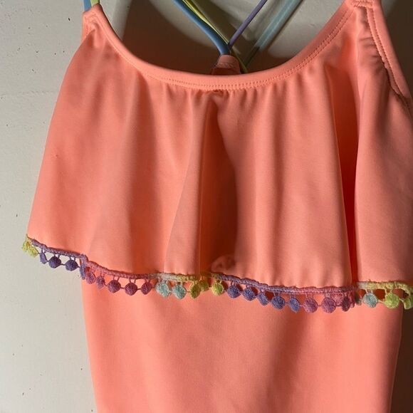 Justice Girl’s Strappy Back Tankini Top Size 12 - Picture 3 of 8